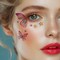 Wrapables Waterproof Glitter Butterfly Wings and Fairy Design Temporary Tattoos for Women, Eye, Face, and Body Makeup for Parties, Beach, Festivals (12 Sheets)
